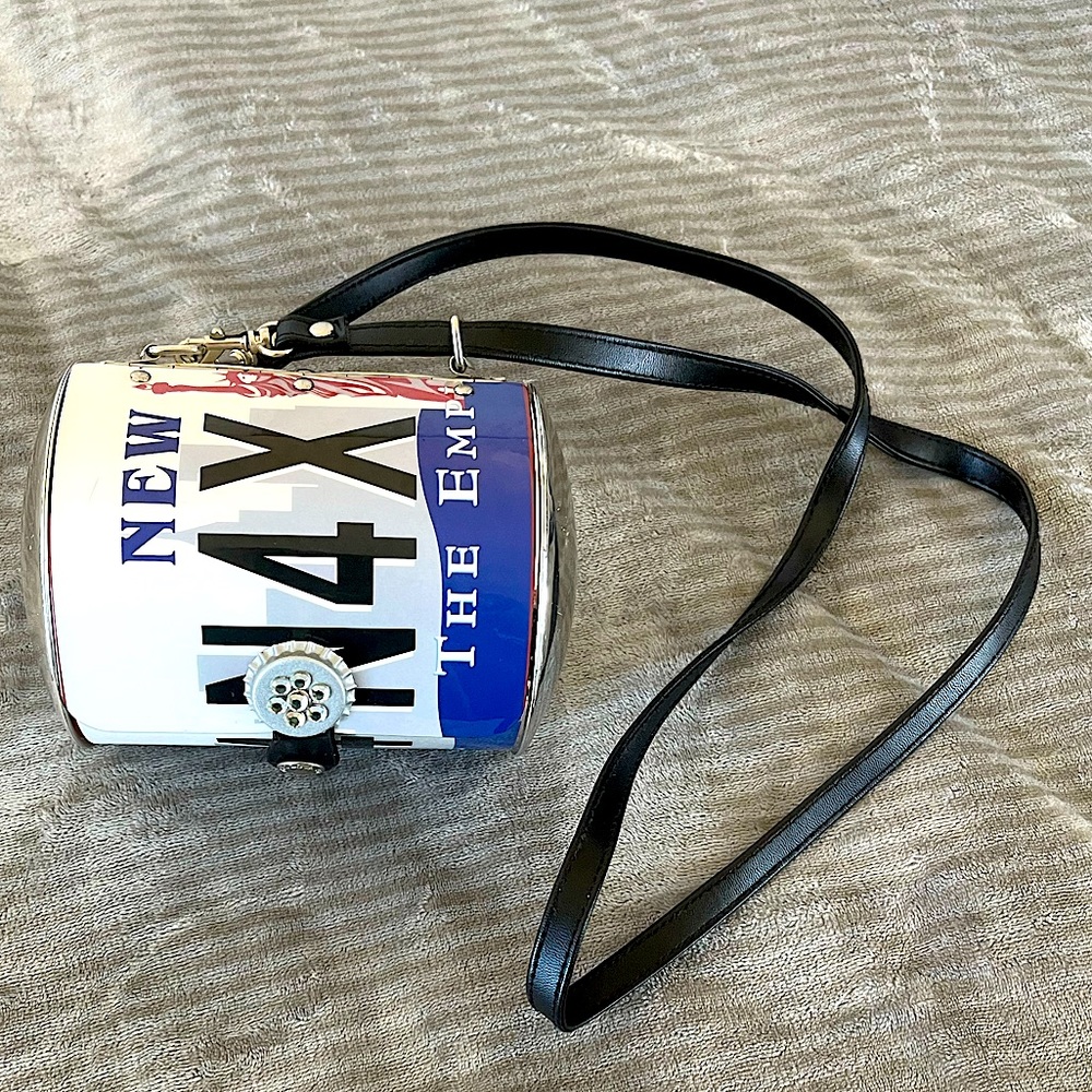 Prezzo license plate NYC purse classic vintage costume biker motorcycle bag y2k